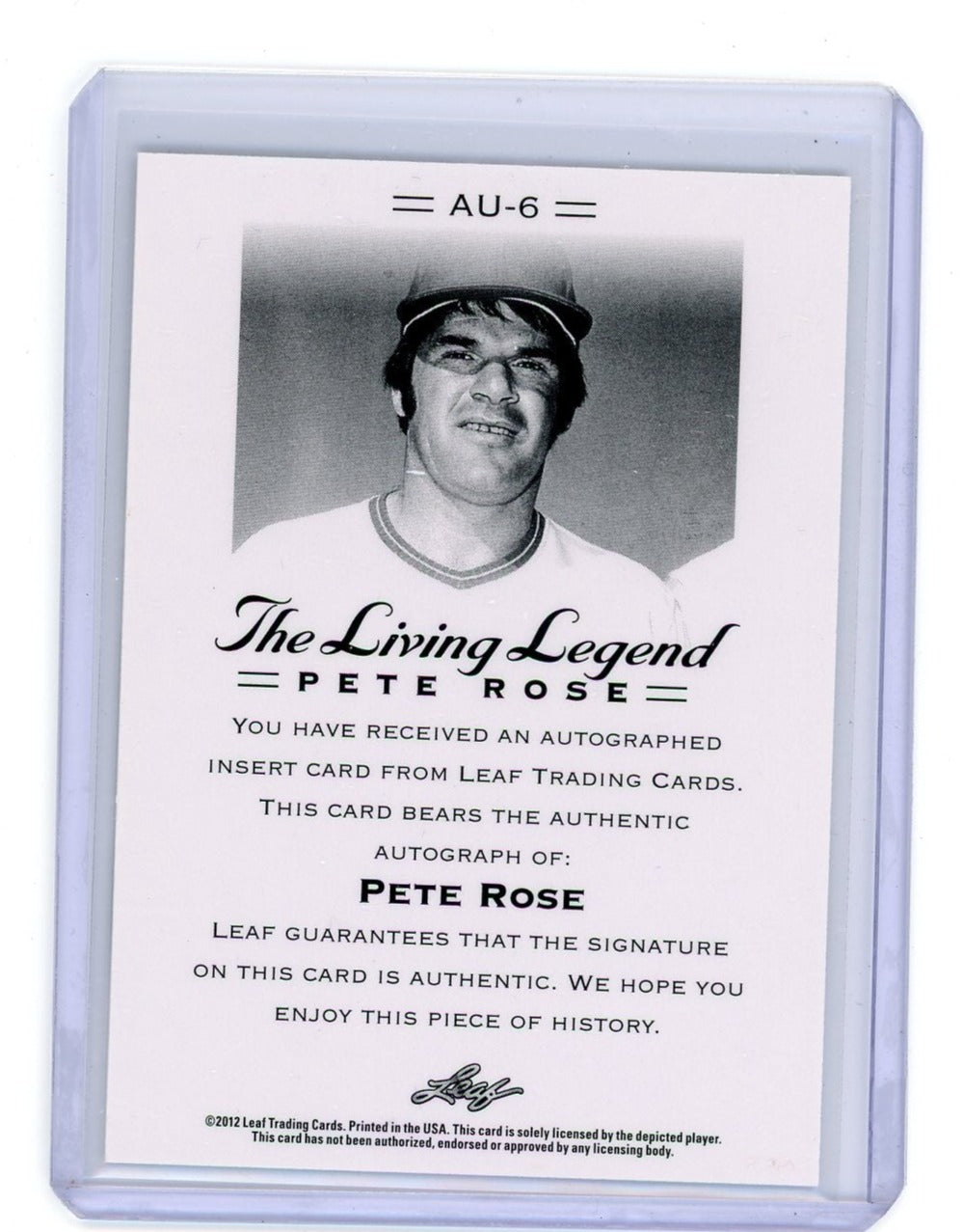 Pete Rose Leaf Auto #AU-6