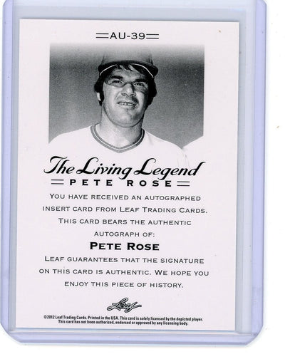 Pete Rose Leaf Auto #AU-39