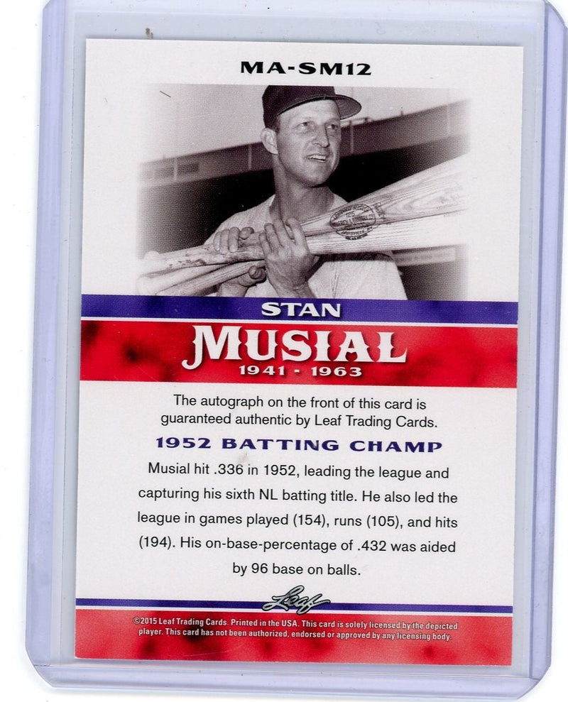 Stan Musial Leaf Auto 