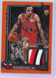 Noa Essengue 2025-26 Topps Flagship Rookie Patch Orange #'d 12/25
