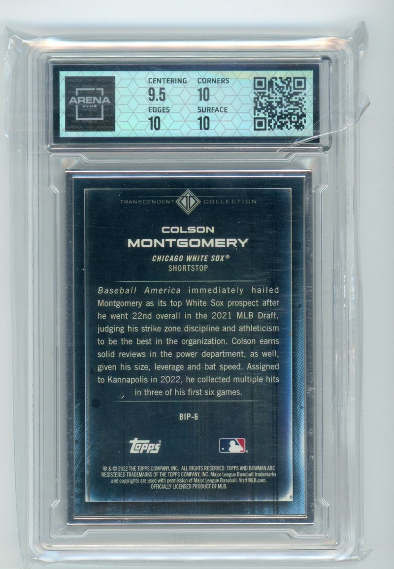 Colson Montgomery 2022 Bowman Transcendent Collection Bowman Icons /50 Arena Club 10