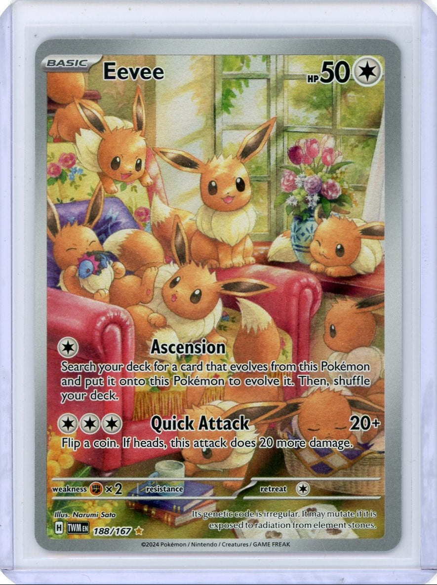 Eevee Pokémon Twilight Masquerade Illustration Rare #188/167