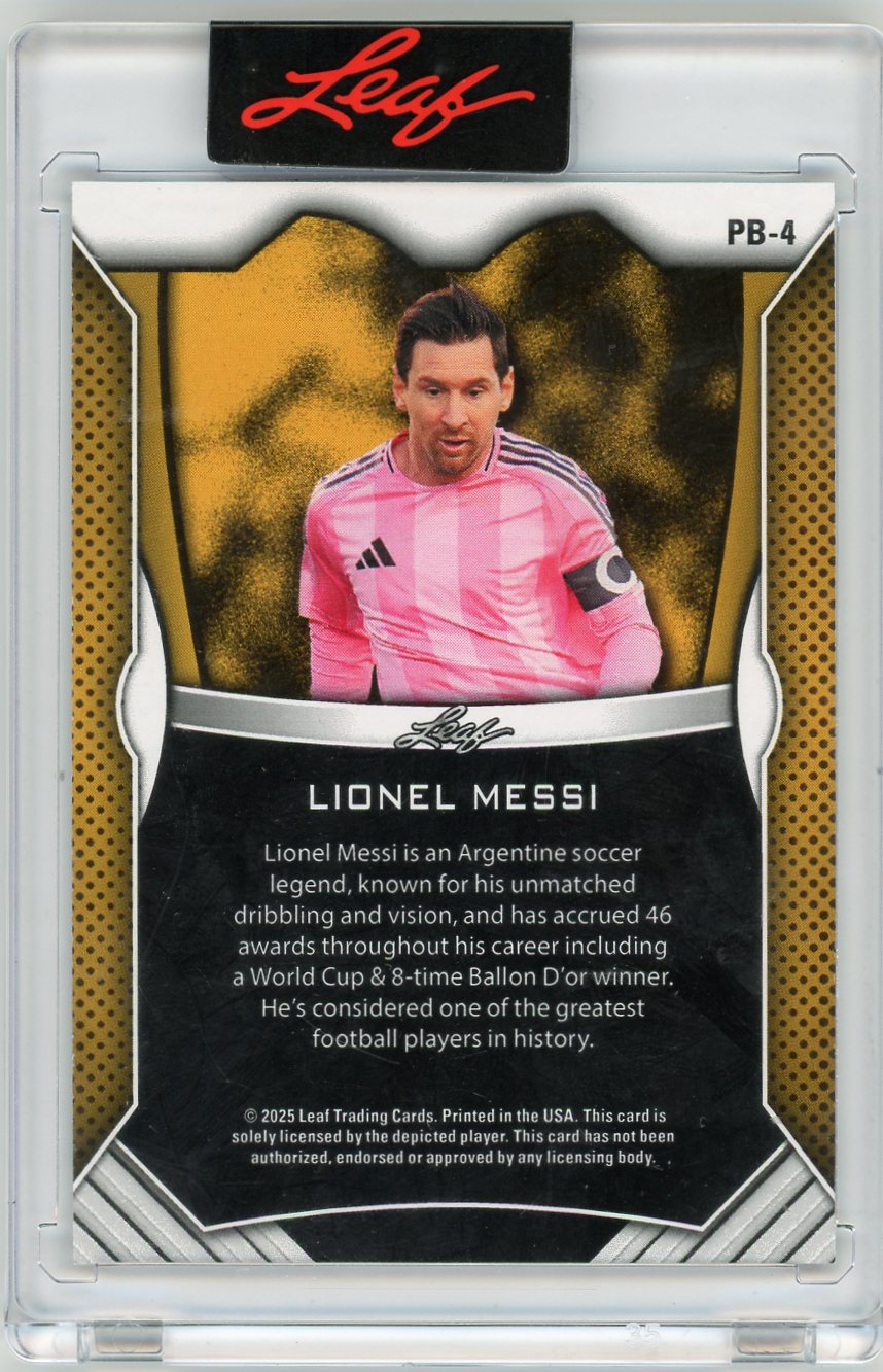 Lionel Messi 2025 Leaf NSCC Walmart sealed #PB-4