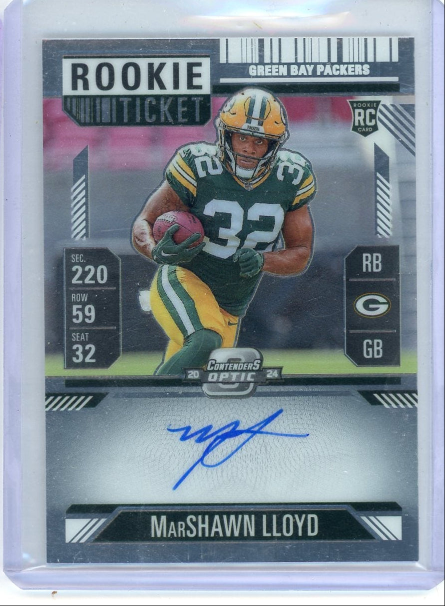 MarShawn Lloyd 2024 Panini Contenders Optic Football Rookie Ticket Autograph