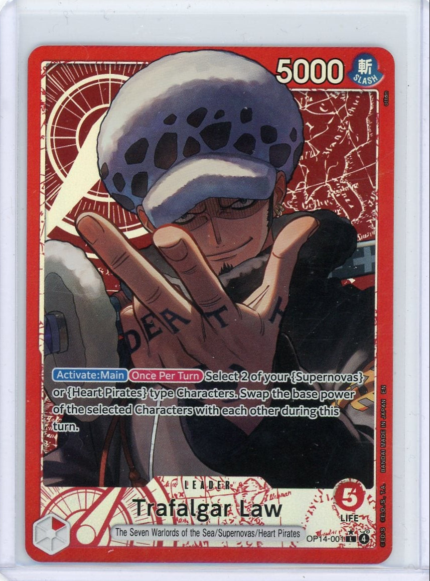 Trafalgar Law One Piece The Azure Sea's Seven Leader Alt. Art #OP14-001
