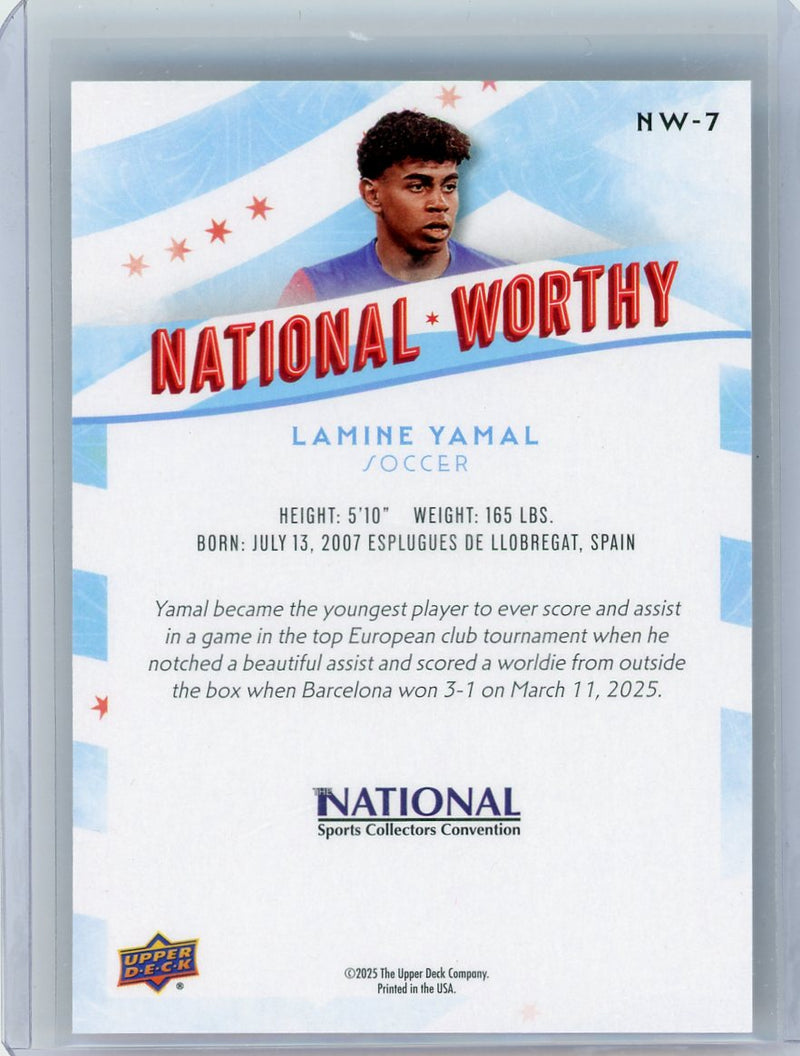 Lamine Yamal 2025 Upper Deck NSCC National Worthy