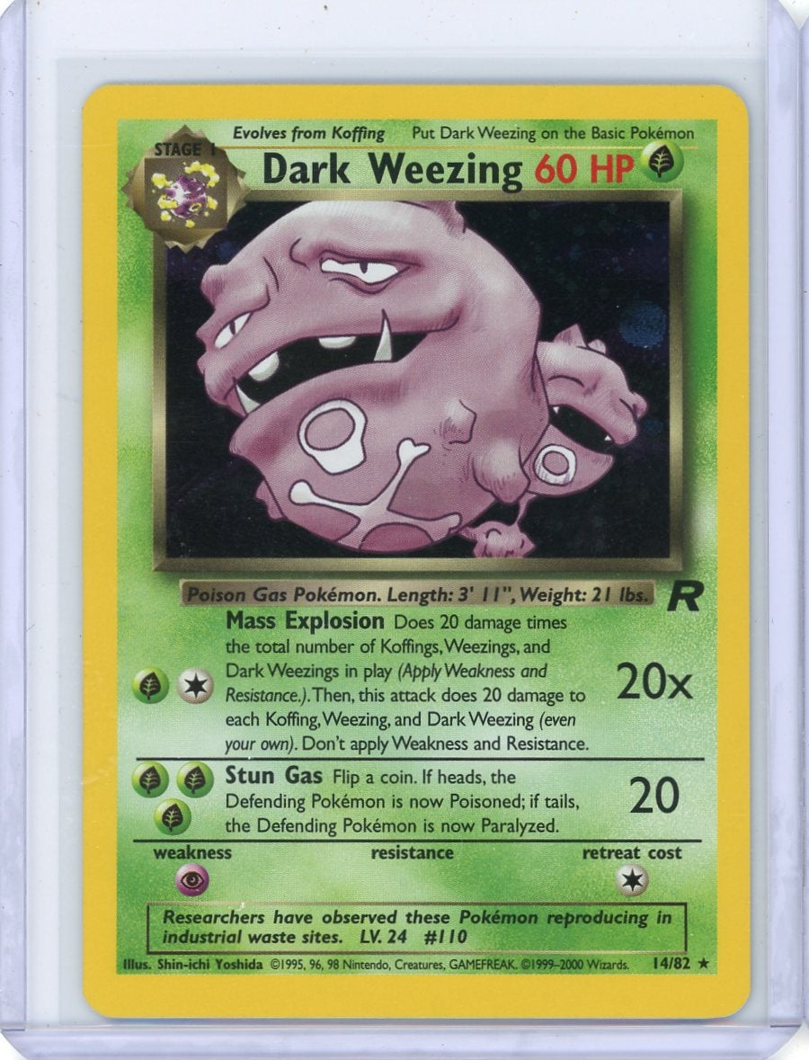 Dark Weezing 2000 Pokemon Team Rocket holo #14/82 NM