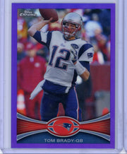 Tom Brady 2012 Topps Chrome (throwing) purple refractor #'d 121/499