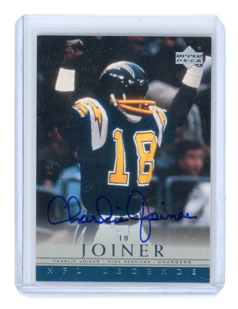 Charlie Joiner 2000 Upper Deck NFL Legends Autograph