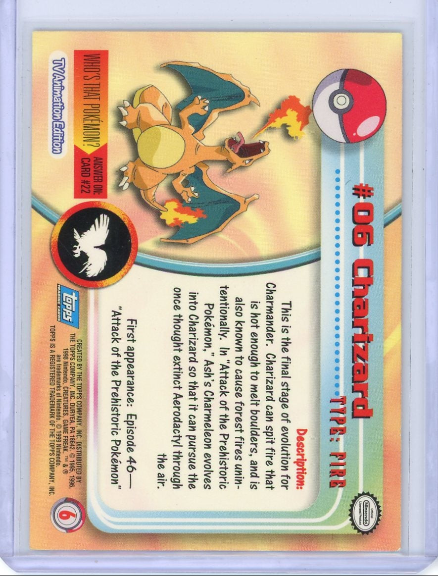 Charizard 1998 Topps TV Animation (blue logo) #06