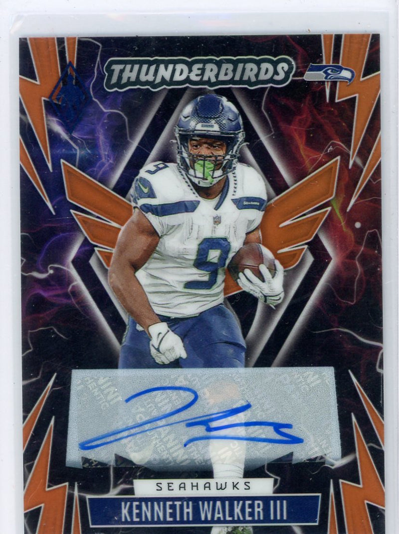 Kenneth Walker III 2023 Phoenix Thunder Birds Autograph Orange 