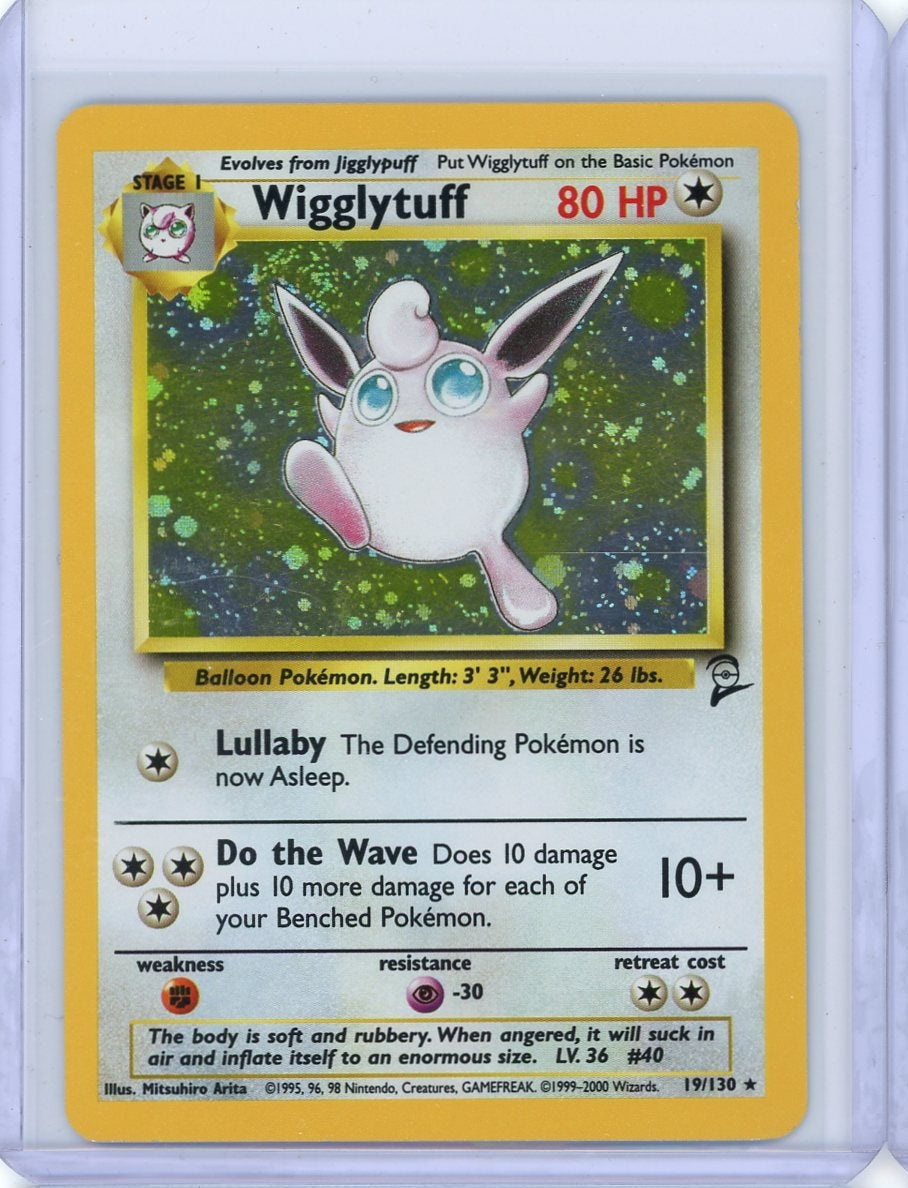 Wigglytuff 2000 Pokemon Base Set 2 holo #19/130 NM
