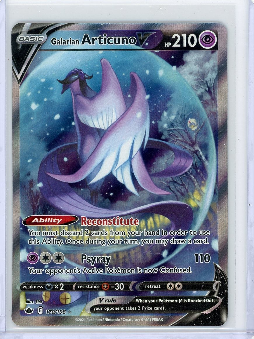 Galarian Articuno V Pokémon Chilling Reign Alt. Art #170/198