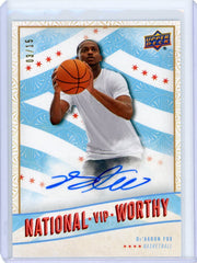 De'Aaron Fox 2025 Upper Deck NSCC VIP Worthy autograph #'d 03/15