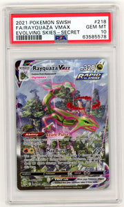 Rayquaza Vmax Pokémon Evolving Skies Alt. Art Secret Rare #218/203 PSA 10