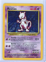 Mewtwo Pokémon Base Set Holo #10/102