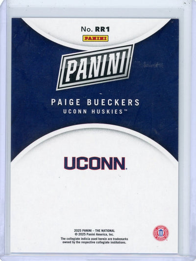 Paige Bueckers 2025 Panini The National rookie card #'d 09/99
