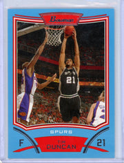 Tim Duncan 2008 Bowman blue #'d 057/499