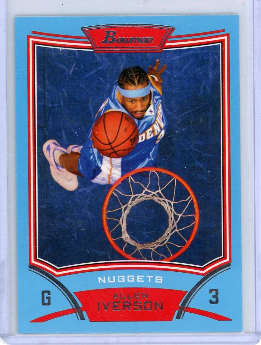 Allen Iverson 2008 Bowman blue #'d 427/499