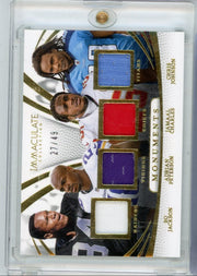 B Jackson A Peterson J Charles C Johnson 2025 Panini Immaculate Monuments quad relic #'d 27/49