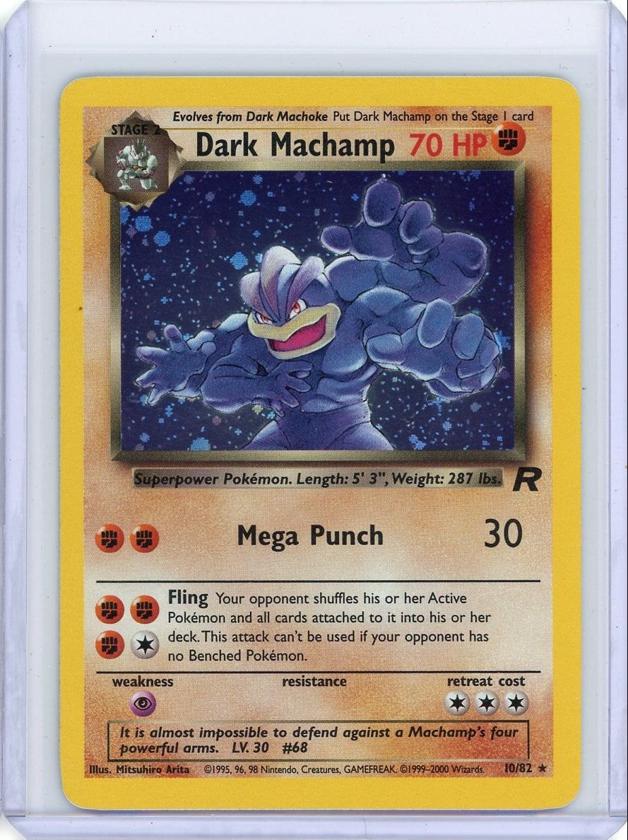 Dark Machamp 1999 Pokemon Team Rocket #10/82 LP/MP