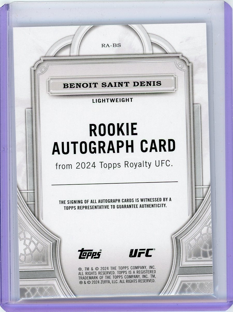 Benoit Saint Denis 2024 Topps Royalty Collection Rookie Autograph #'d 13/49