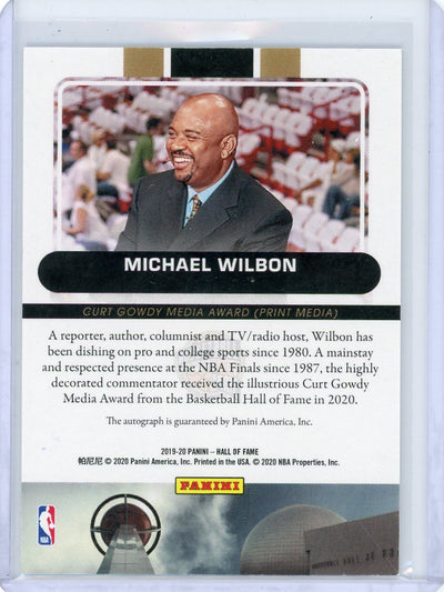 Michael Wilbon 2020 Panini Hall of Fame autograph #'d 010/100