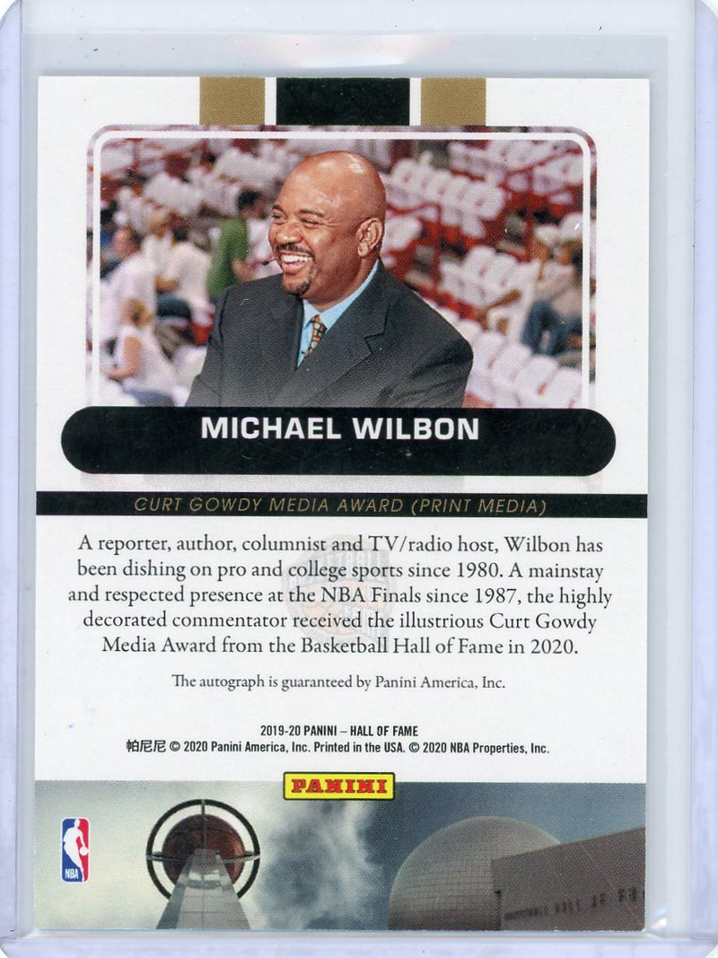 Michael Wilbon 2020 Panini Hall of Fame autograph 