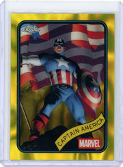 Captain America 2025 Topps Chrome Yellow lava refractor