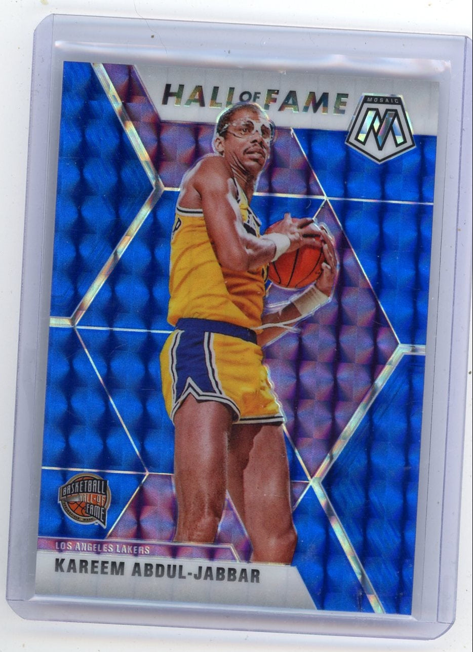 Kareem Abdul-Jabbar 2019-20 Panini Mosaic Hall of Fame Blue Mosaic #'d 64/99