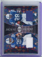 J Taylor M Faulk 2024 Panini Illusions Deja Vu dual relic #'d 026/199