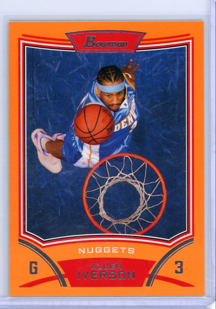 Allen Iverson 2008 Bowman orange #'d 084/299