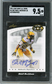 Odell Beckham Jr. 2011 Leaf Army AA Bowl autograph SGC 9.5