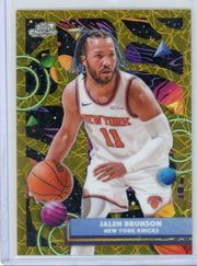 Jalen Brunson 2025-26 Topps Cosmic Chrome Gold Interstellar #'d 06/50
