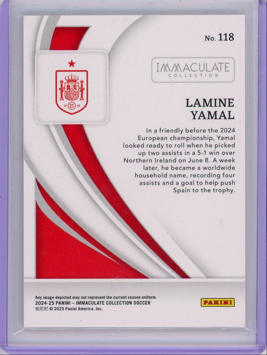 Lamine Yamal 2024-25 Panini Imacculate #'d 68/70