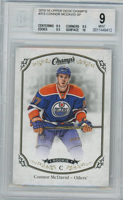 Connor McDavid 2015-16 Upper Deck Champ's SP RC BGS 9