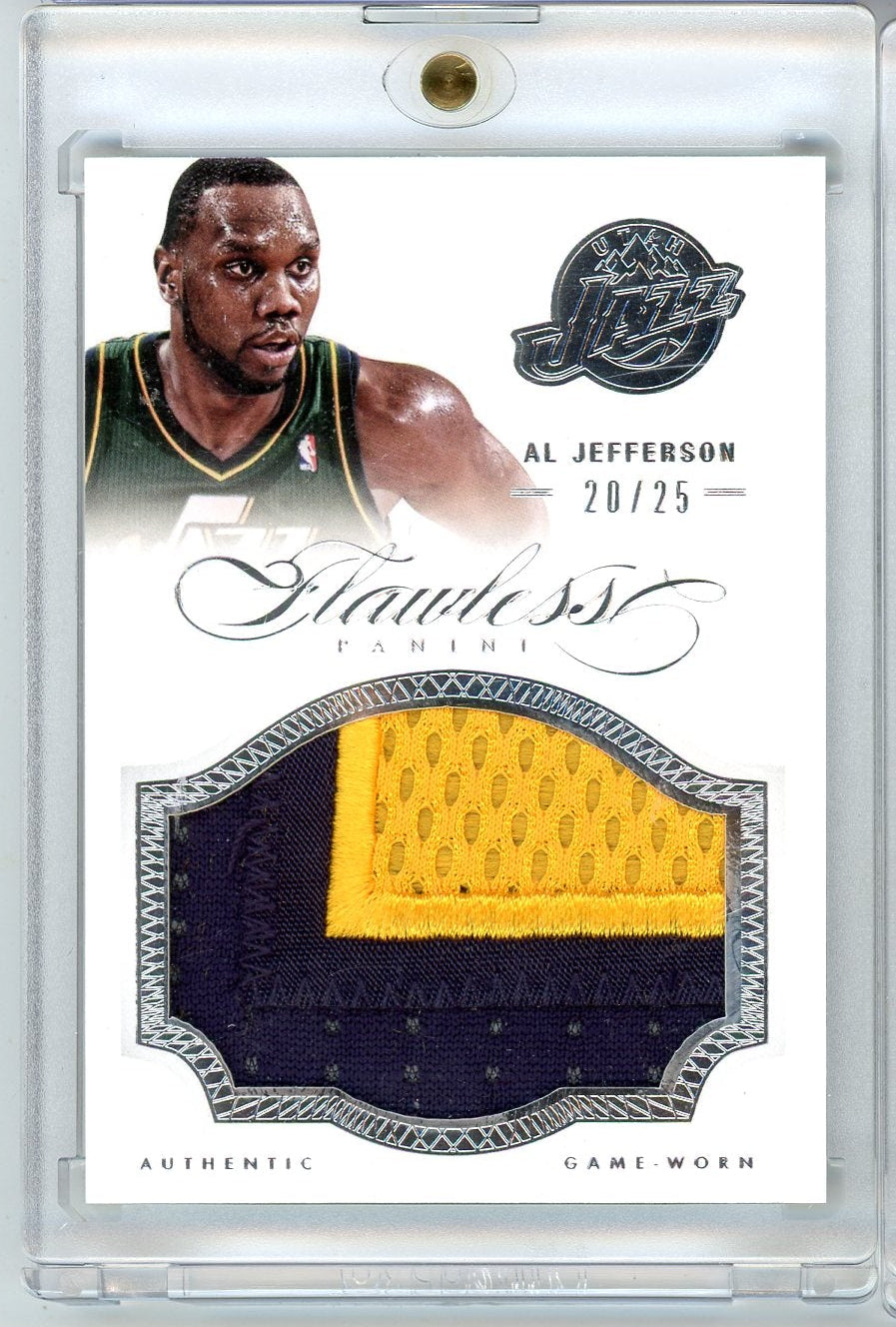 Al Jefferson 2012-13 Panini Flawless game-worn jersey relic #'d 20/25