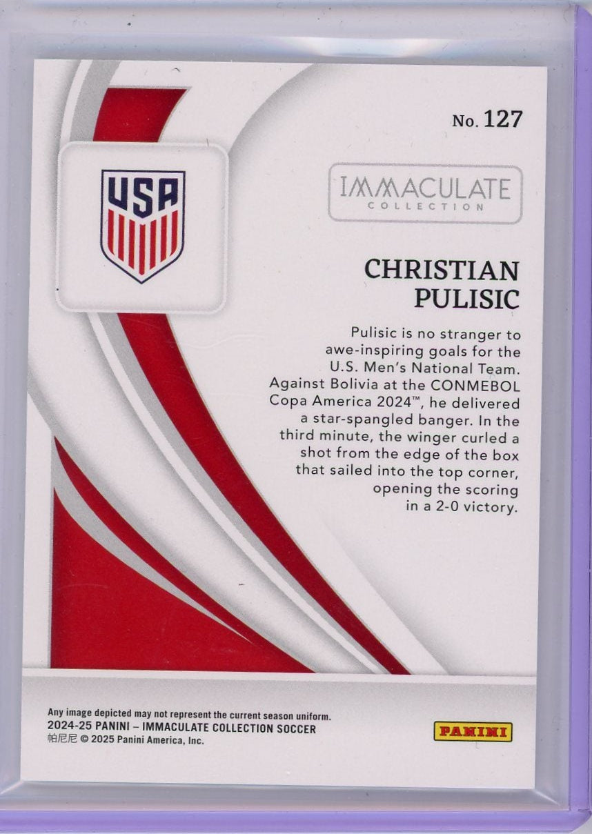 Christian Pulisic 2024-25 Panini Imacculate #'d 05/10