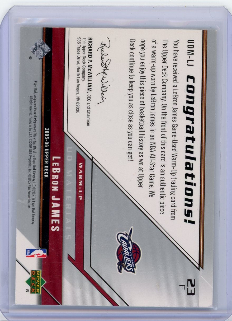 Lebron James 2005-06 Upper Deck UD Materials