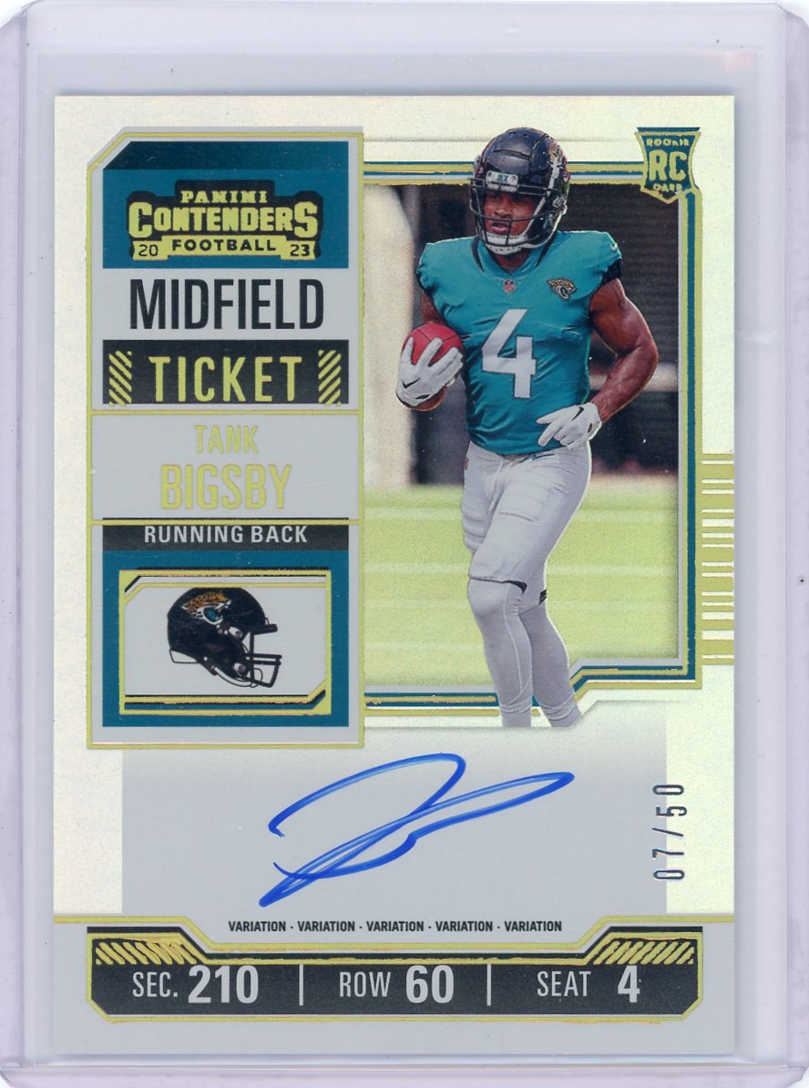 Tank Bigsby 2023 Panini Contenders Midfield Ticket Auto #'d 07/50