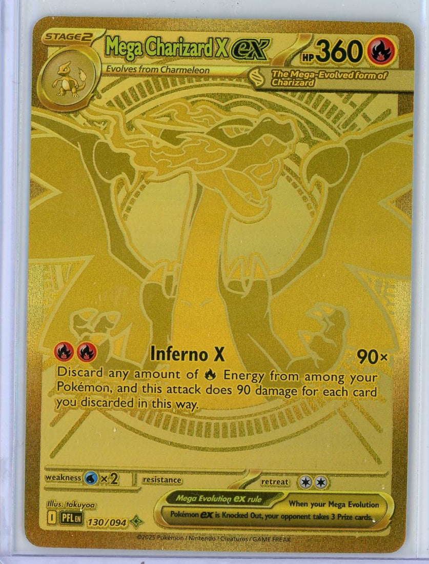 Mega Charizard X ex Pokémon Phantasmal Flames Mega Hyper Rare #130/094