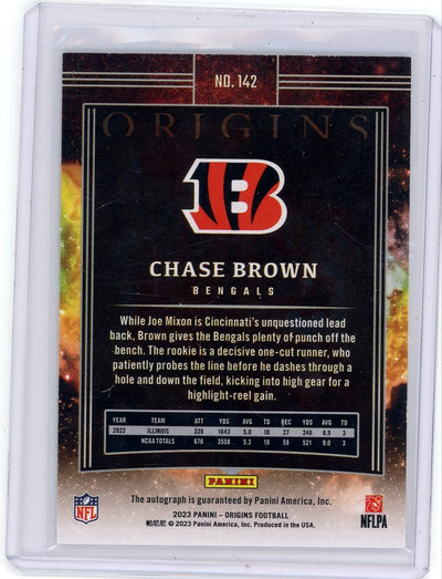 Chase Brown 2023 Panini Origins Auto #'d 08/99