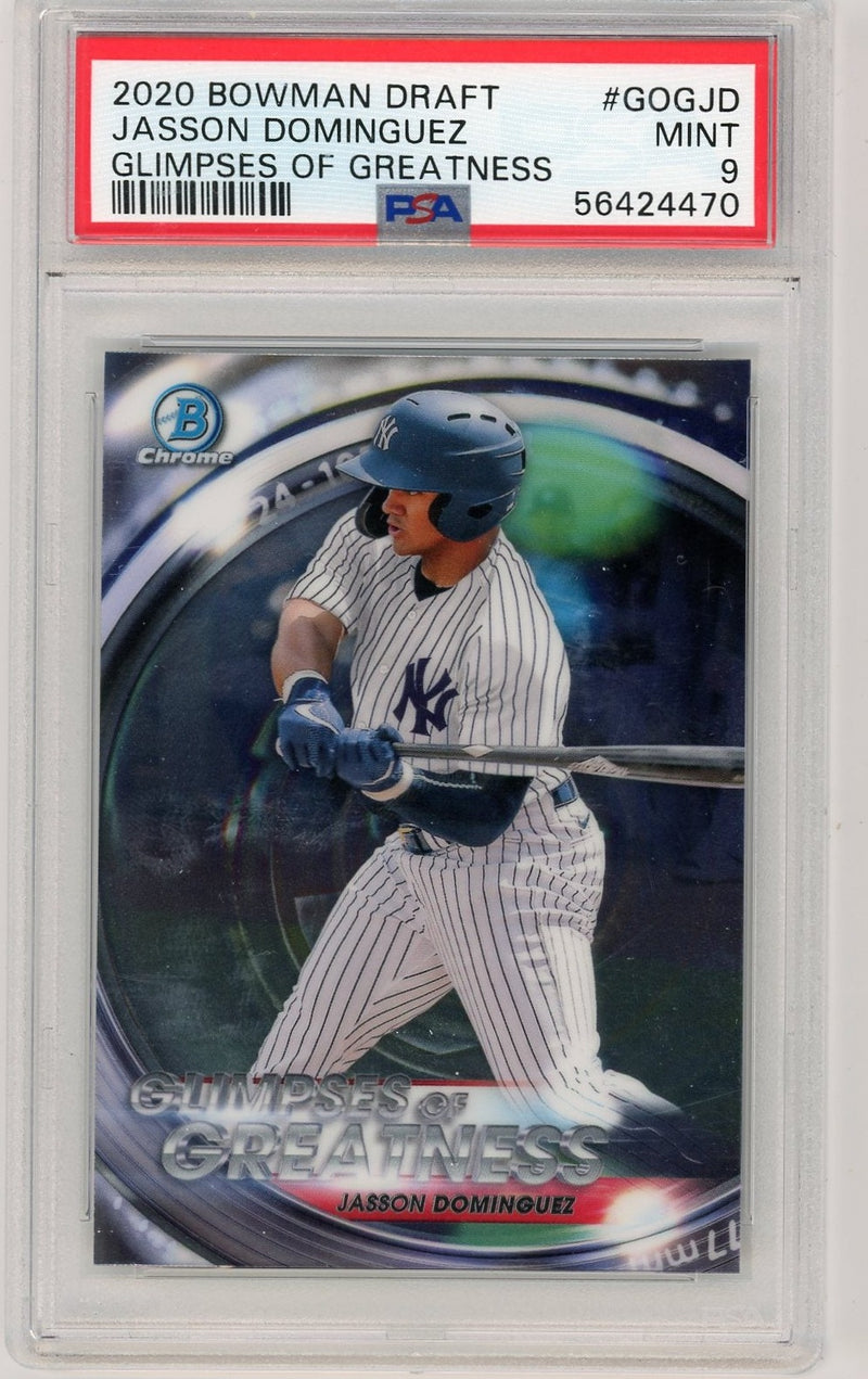 Jasson Dominguez 2020 Bowman Draft Glimpses of Greatness PSA 9