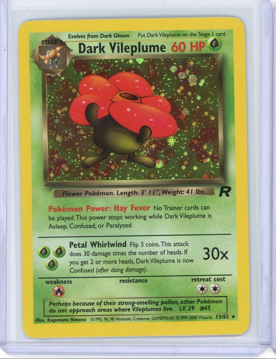 Dark Vileplume 2000 Pokemon Team Rocket holo #13/82 LP