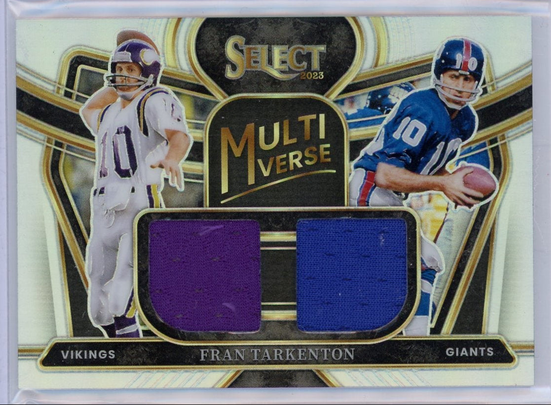 Fran Tarkenton Panini Select Football #'d 28/99 Dual Patch