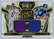 Fran Tarkenton Panini Select Football #'d 28/99 Dual Patch