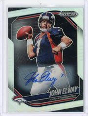 John Elway 2025 Panini Prizm Black Silver Prizm Auto