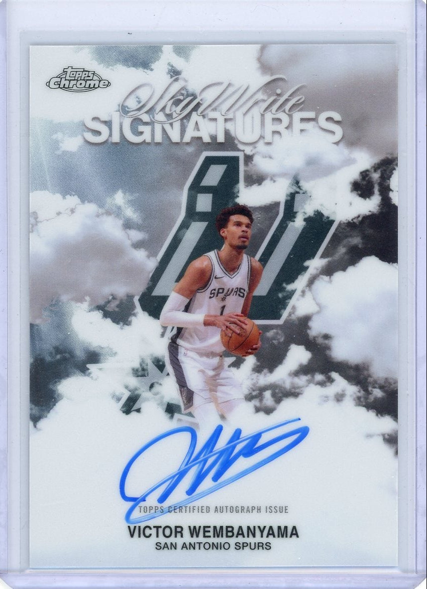 Victor Wembanyama 2025-26 Topps Chrome Sky Write Signatures