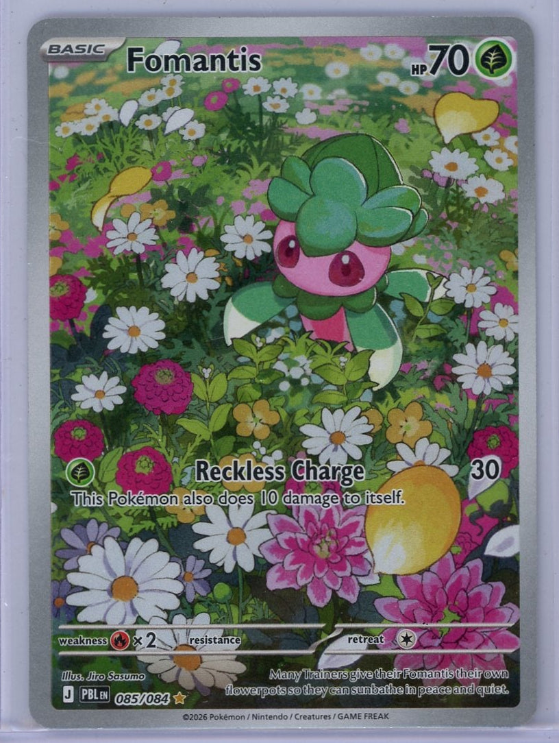Fomantis Pokemon Pitch Black Illustration Rare #085/084