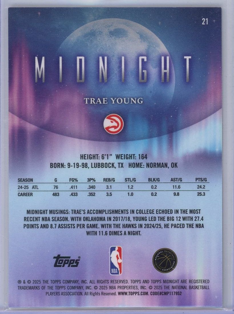 Trae Young Topps Midnight #'d 11/99